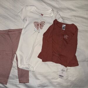 Butterfly Baby Onesie and Cardigan Set